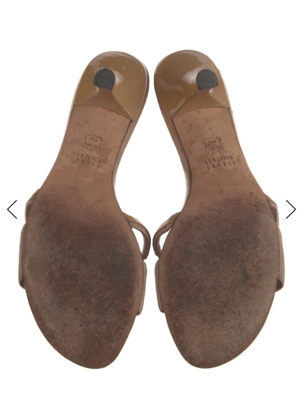 Stuart Weitzman Taupe Tassel Slide Mules - Picture 4 of 4